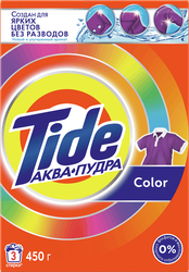 Стиральный порошок для цветного белья TIDE Аквапудра Color, автомат, 450г, изображение