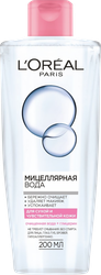 Вода мицеллярная для лица L'OREAL для сухой и чувствительной кожи, 200мл, вид