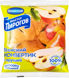 Конвертик слоеный МАСТЕР ПИРОГОВ Венский с грушевой начинкой, 70г, изображение