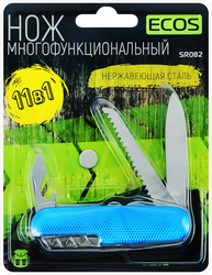 Нож туристический многофункциональный ECOS 11в1, Арт. 325130, крупный план