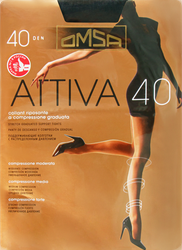 Колготки женские OMSA Attiva 40 den nero 5, детальное фото