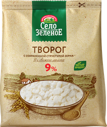 Творог СЕЛО ЗЕЛЕНОЕ 9%, без змж, 200г, картинка