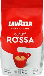 Кофе зерновой LAVAZZA Qualita Rossa натуральный жареный, 1кг