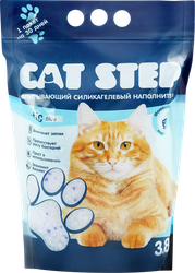 Наполнитель силикагелевый для кошачьего туалета CAT STEP, 3.8л, фотография