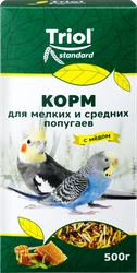 Корм для мелких и средних попугаев TRIOL Криспи с медом, 500г