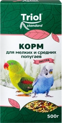 Корм для мелких и средних попугаев TRIOL Криспи-Экстра, 500г