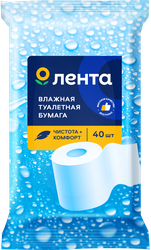 Бумага туалетная влажная ЛЕНТА, 40шт, детальное фото