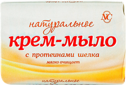 Крем-мыло НЕВСКАЯ КОСМЕТИКА Натуральное с протеинами шелка, 90г, изображение