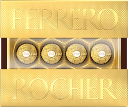 Конфеты FERRERO ROCHER из молочного шоколада с кремовой начинкой, 125г, детальное фото