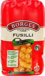 Макароны BORGES Fusilli группа А высший сорт, 500г, крупный план