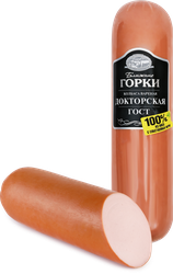 Колбаса вареная БЛИЖНИЕ ГОРКИ Докторская, весовая, вид