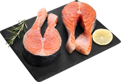 Лосось Атлантический стейк (из замороженного сырья) ЛЕНТА FRESH, весовой, изображение
