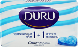 Туалетное мыло DURU 1+1 Морские минералы, 80г, крупный план