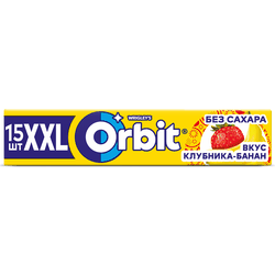 Жевательная резинка ORBIT Клубника банан XXL, 20,4г, изображение