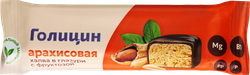 Халва арахисовая глазированная ГОЛИЦИН, с фруктозой, 68г, вид