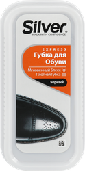 Губка для обуви SILVER Придающая блеск черная, 25г, вид