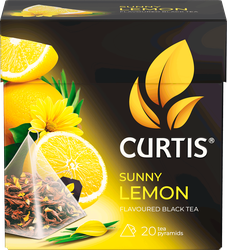 Чай черный CURTIS Sunny Lemon с ароматом цитрусовых, 20пак, детальное фото