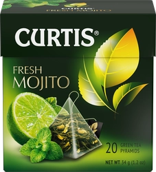 Чай зеленый CURTIS Fresh Mojito, 20х1,7г