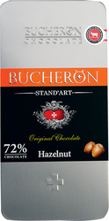 Шоколад BUCHERON Горький с фундуком, 100г, крупный план