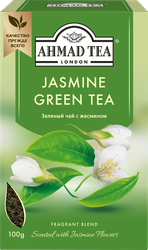 Чай зеленый AHMAD TEA Китайский с жасмином байховый листовой, 100г, крупный план