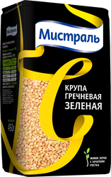 Крупа гречневая МИСТРАЛЬ зеленая высший сорт, 450г, изображение