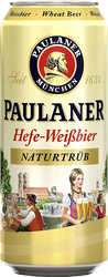 Пиво светлое PAULANER Weissbier нефильтрованное пастеризованное 5,5%, 
0.5л, детальное фото