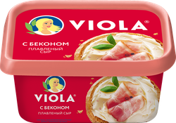 Сыр плавленый VIOLA с беконом 50%, без змж, 400г, вид