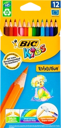 Карандаши цветные BIC Kids Evolution ECOlutions 12 цветов Арт. 829029