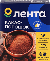 Какао-порошок ЛЕНТА натуральный, 100г, детальное фото
