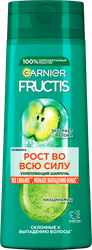 Шампунь для ослабленных волос склонных к выпадению FRUCTIS Рост во всю силу, укрепляющий, 400мл, крупный план