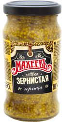 Горчица МАХЕЕВЪ Зернистая, 190г, крупный план