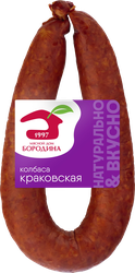 Колбаса полукопченая МД БОРОДИНА Краковская, категория Б, 400г, детальное фото