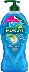 Гель для душа PALMOLIVE Арома настроение Твой массаж с массажными микрочастицами, с солью мертвого моря, алоэ вера и мятой, 750мл, фото