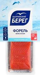 Форель слабосоленая БАЛТИЙСКИЙ БЕРЕГ филе-кусок с кожей, 200г, картинка
