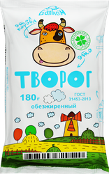 Творог БАЛТКОМ обезжиренный, без змж, 180г, фотография
