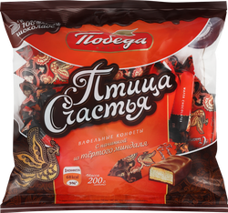 Конфеты ПОБЕДА ВКУСА Птица счастья вафельные, 200г, детальное фото