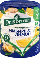 Хлебцы рисово-кукурузные DR KORNER с имбирем и лимоном, 90г