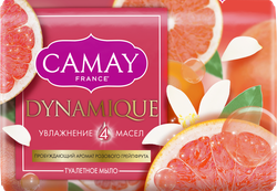 Туалетное мыло CAMAY Dynamique с ароматом розового грейпфрута, 85г, изображение