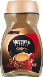 Кофе растворимый NESCAFE Classic Crema натуральный порошкообразный, ст/б, 95г