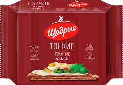 Хлебцы ржаные ЩЕДРЫЕ тонкие, 170г, крупный план