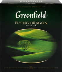 Чай зеленый GREENFIELD Flying Dragon, 100пак, картинка