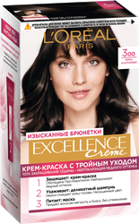 Краска для волос EXCELLENCE 3.00 Темно-каштановый, 176мл, крупный план