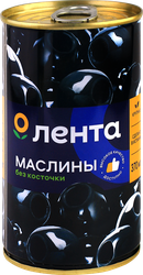 Маслины без косточки ЛЕНТА черные крупные, 370мл, фотография