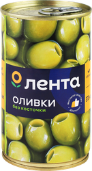 Оливки без косточки ЛЕНТА зеленые крупные, 370мл, изображение