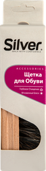 Щетка для обуви SILVER деревянная с натуральным ворсом, фото
