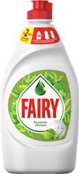 Средство для мытья посуды FAIRY Зеленое яблоко, 900мл, крупный план