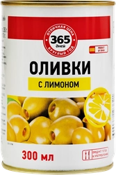Оливки с лимоном 365 ДНЕЙ зеленые, 300мл