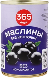 Маслины без косточки 365 ДНЕЙ черные, 300/314мл
