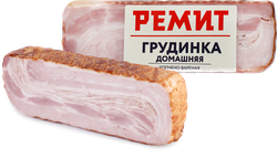 Грудинка копчено-вареная РЕМИТ Домашняя бескостная, категория В, 390г, фото