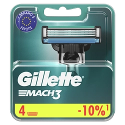 Кассеты сменные для бритья GILLETTE Mach3, 4шт